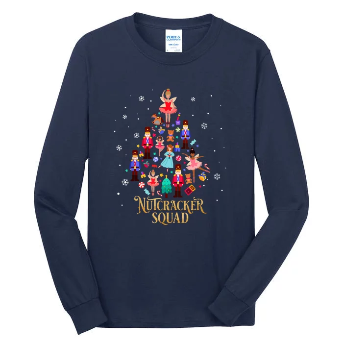 Funny Christmas Tree Nutcracker Squad Ballet Dance Gift Tall Long Sleeve T-Shirt