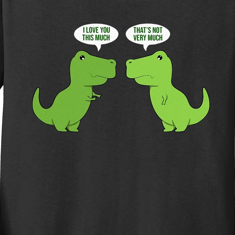 Funny Cute T Rex Dinosaur Funny Text Humour Happy Kids Long Sleeve Shirt