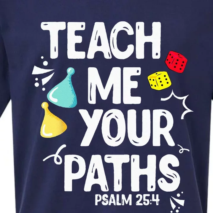 Funny Christian Teach Me Your Paths Faith Based Bible Verse Sueded Cloud Jersey T-Shirt