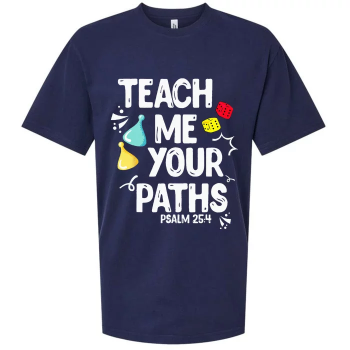 Funny Christian Teach Me Your Paths Faith Based Bible Verse Sueded Cloud Jersey T-Shirt