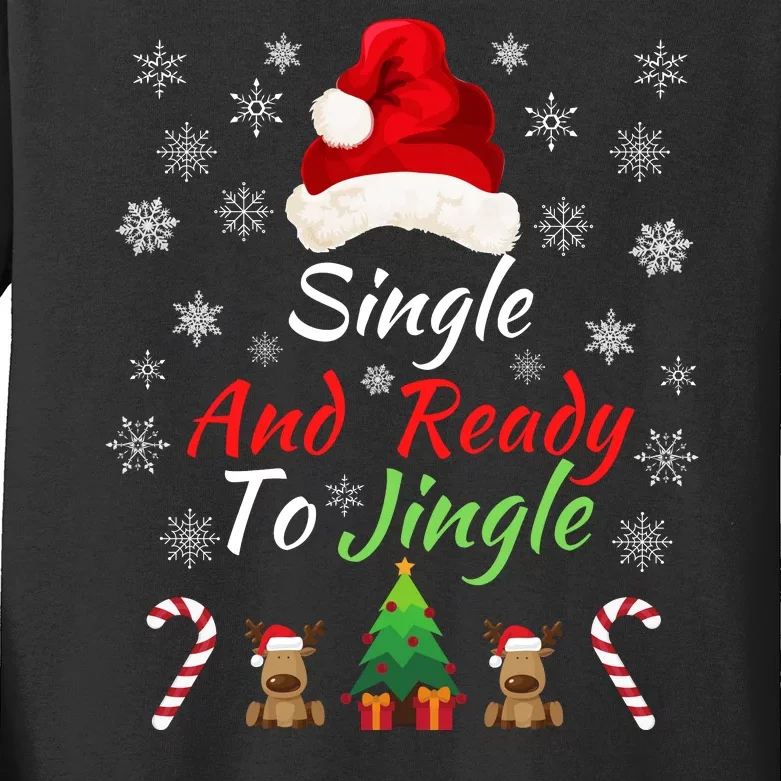 Funny Christmas Tree Single Ready To Jingle Christmas Jingle Xmas Holiday Gift Kids Long Sleeve Shirt