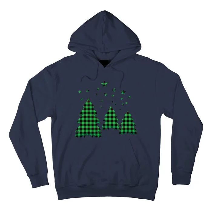 Festive Christmas Trees Pattern Tall Hoodie