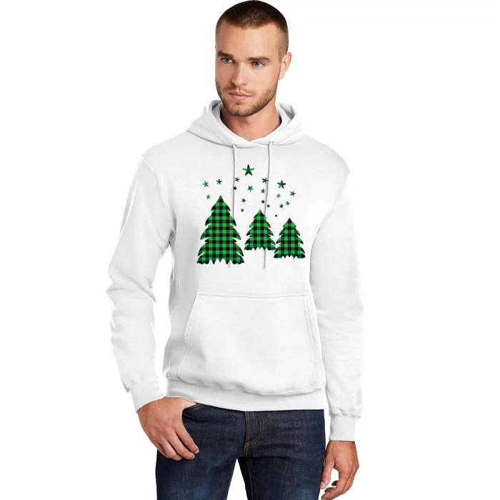 Festive Christmas Trees Pattern Hoodie