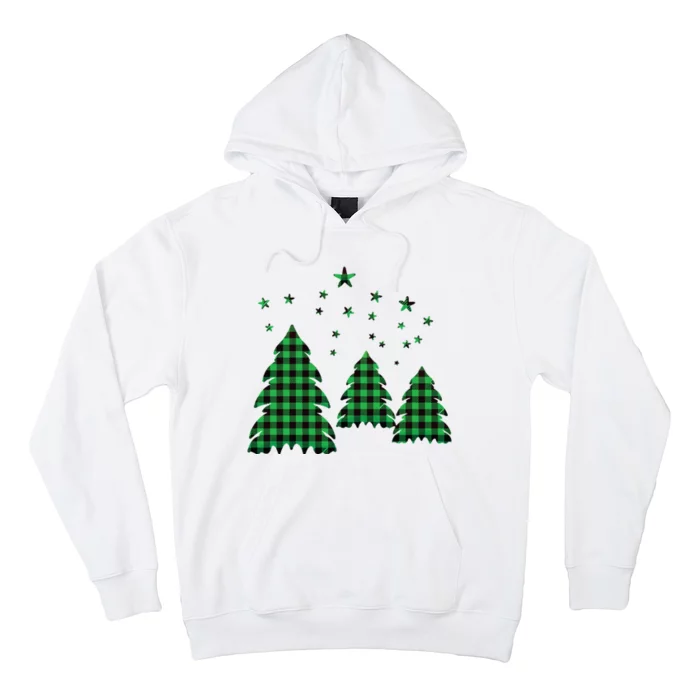 Festive Christmas Trees Pattern Hoodie