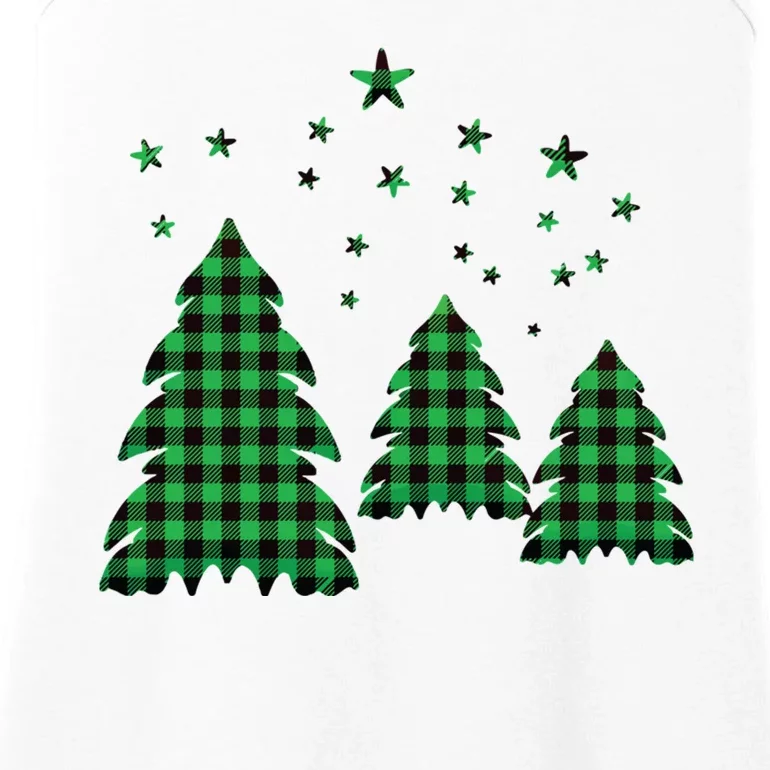 Festive Christmas Trees Pattern Ladies Essential Tank