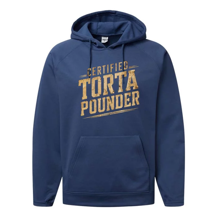 Funny Certified Torta Pounder Latino Performance Fleece Hoodie