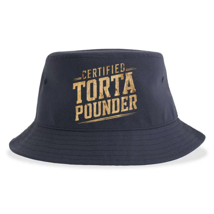 Funny Certified Torta Pounder Latino Sustainable Bucket Hat