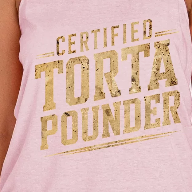 Funny Certified Torta Pounder Latino Women's Knotted Racerback Tank