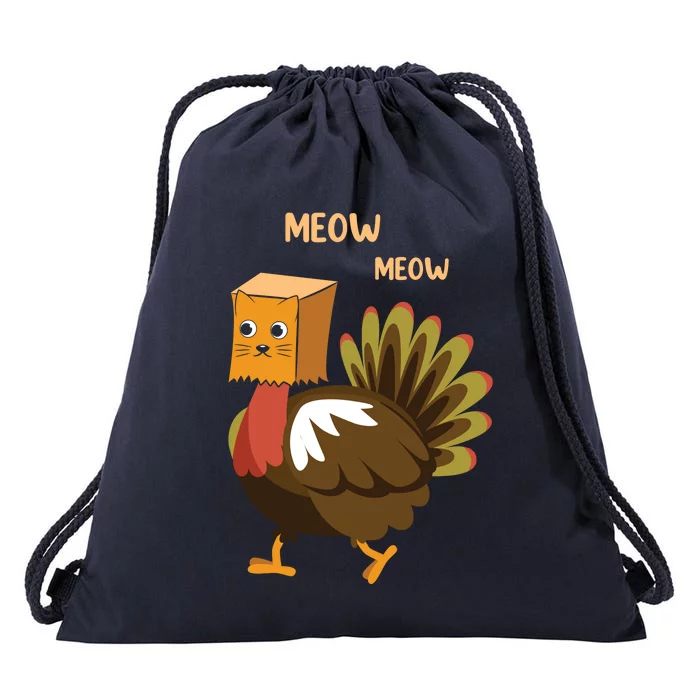 Funny Cute Thanksgiving Turkey Let's Have Pizza Instead Turkey Gift Drawstring Bag