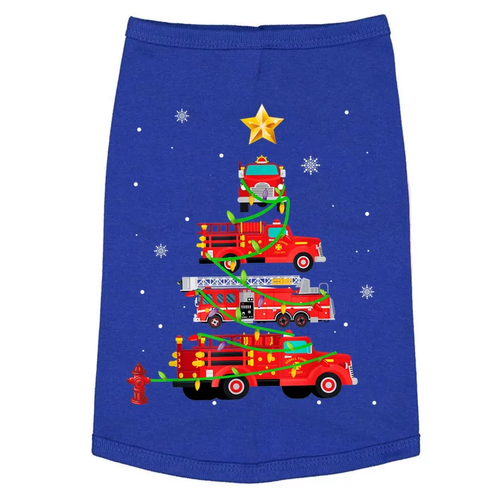 Firefighter Christmas Tree Fire Truck Fire Xmas Funny Gift Gift Doggie Tank