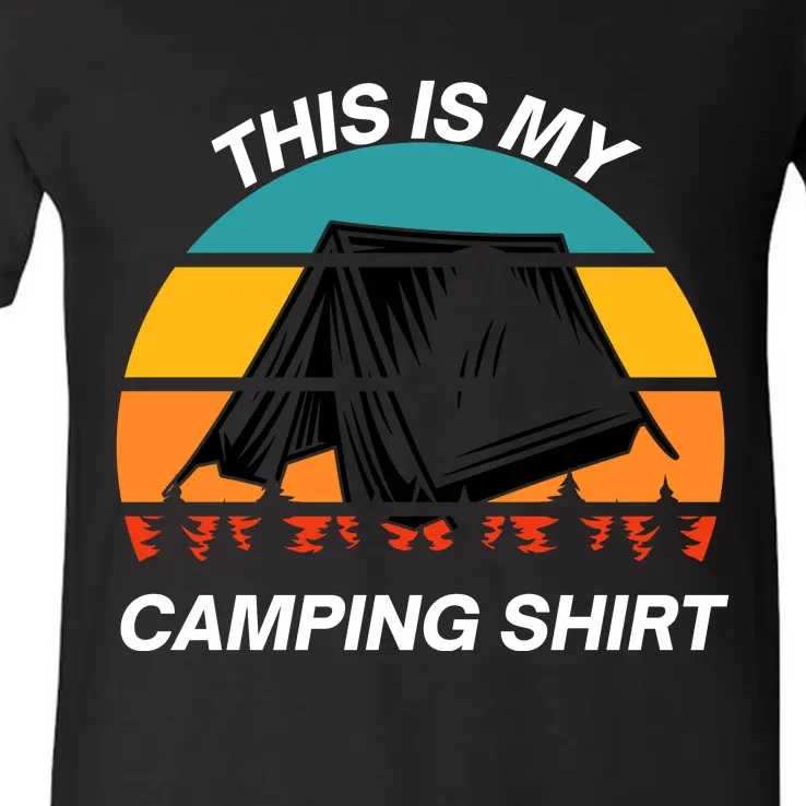 Funny Camping, This Is My Camping, Social Distancing, Hiking, Nature, Hike V-Neck T-Shirt