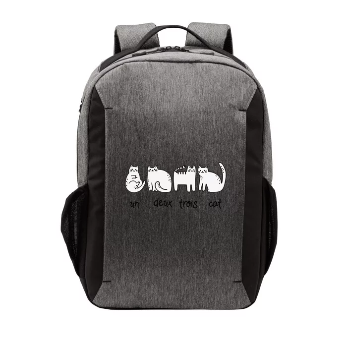 Funny Cat Un Deux Trois Cat Kitty Lover Vector Backpack