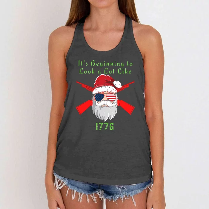 Funny Christmas Ultra MAGA Conservative Republican Women's Knotted Racerback Tank