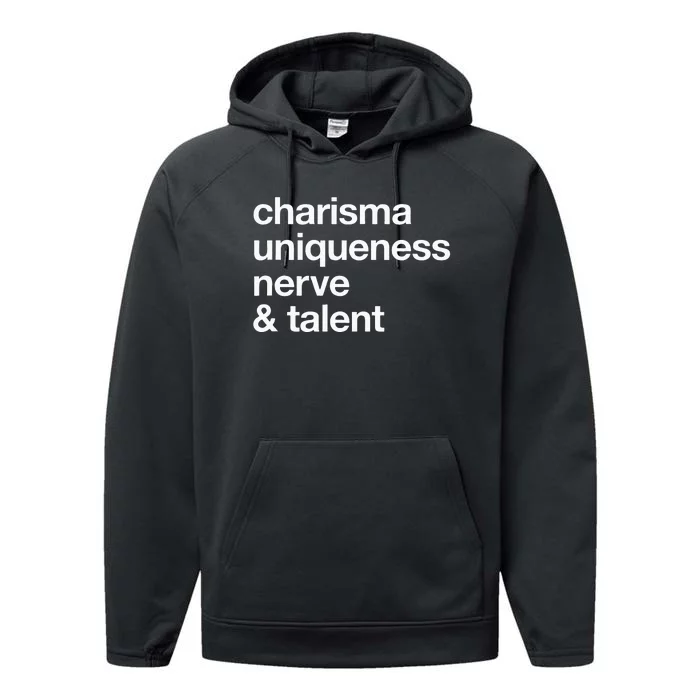 Funny Charisma Uniqueness Nerve Talent Gay Clothing Performance Fleece Hoodie