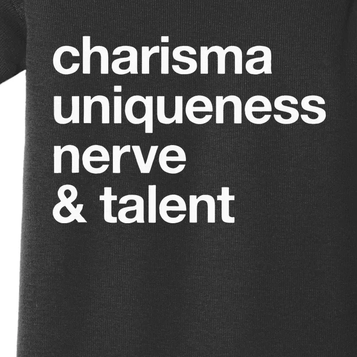 Funny Charisma Uniqueness Nerve Talent Gay Clothing Baby Bodysuit