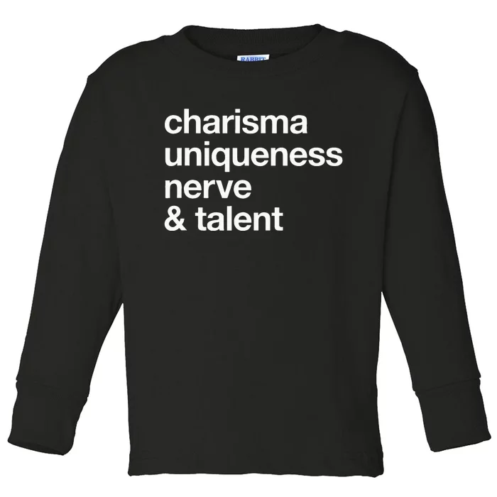 Funny Charisma Uniqueness Nerve Talent Gay Clothing Toddler Long Sleeve Shirt