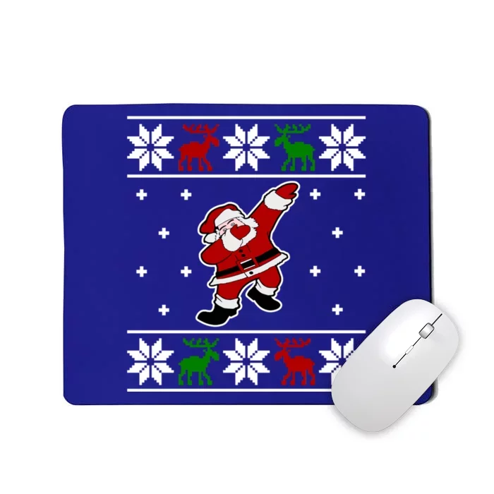 Funny Christmas Ugly Sweater Dabbing Santa Claus Gift Mousepad