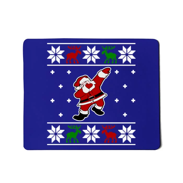 Funny Christmas Ugly Sweater Dabbing Santa Claus Gift Mousepad