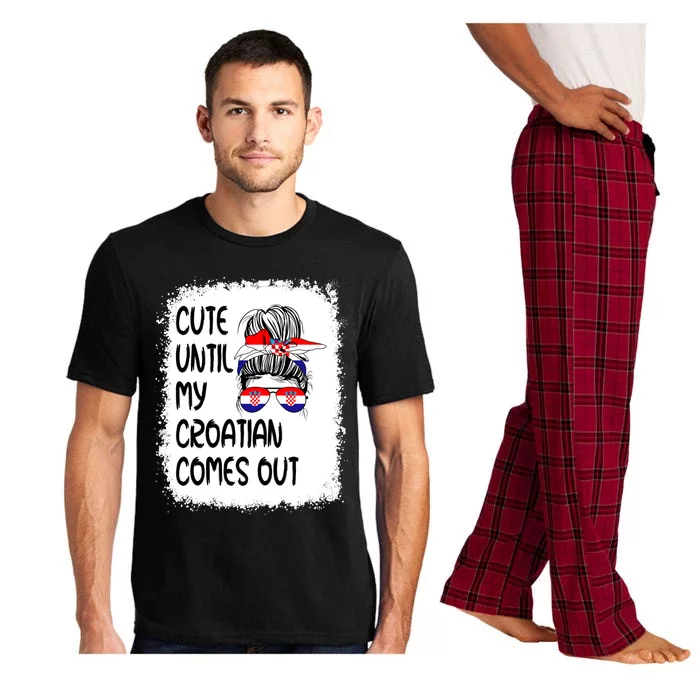 Funny Cute Until My Croatian Comes Out Cool Gift Pajama Set