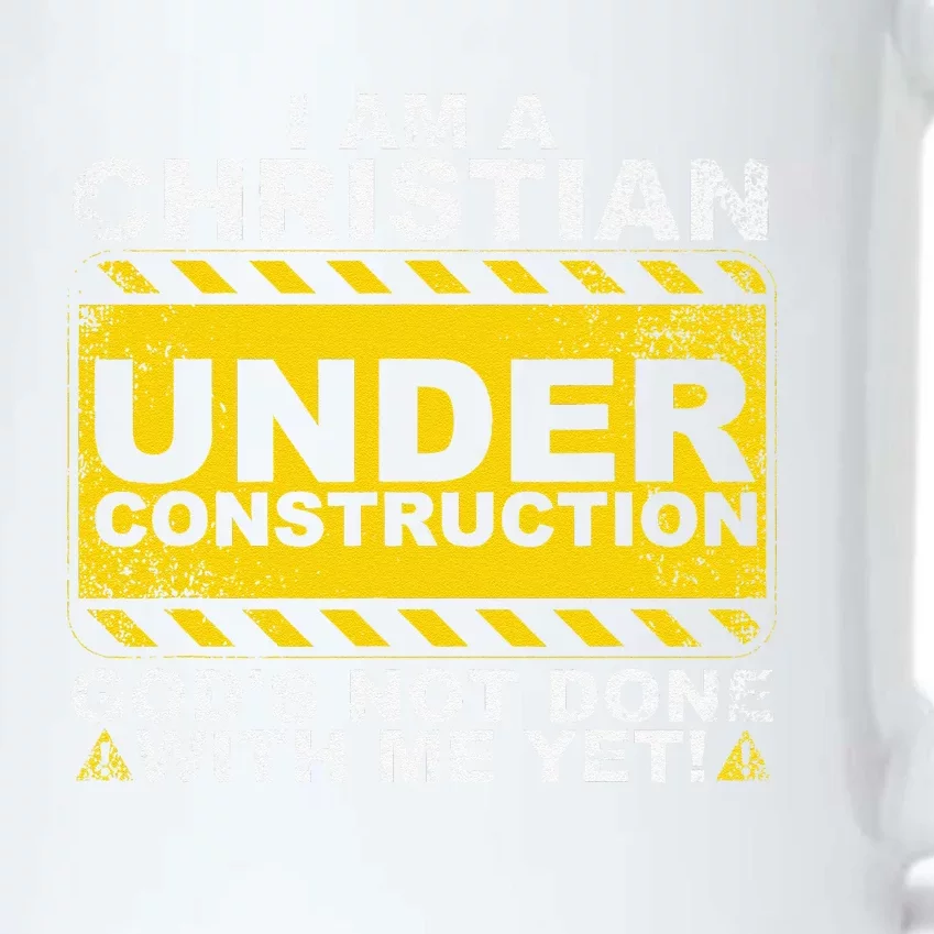 Funny Christian Under Construction Gift Catholic Black Color Changing Mug