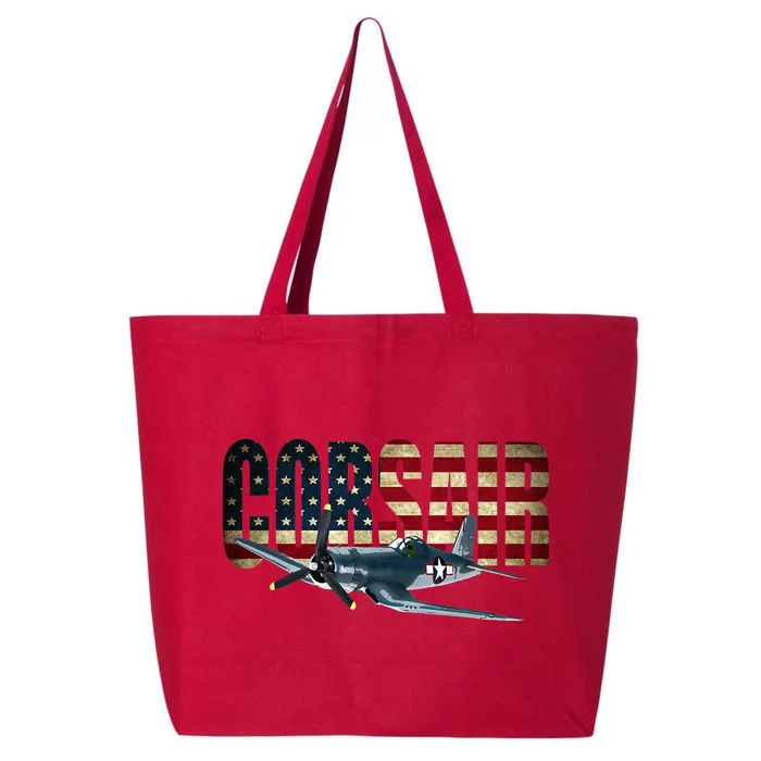 F4u Corsair Us American Flag 25L Jumbo Tote