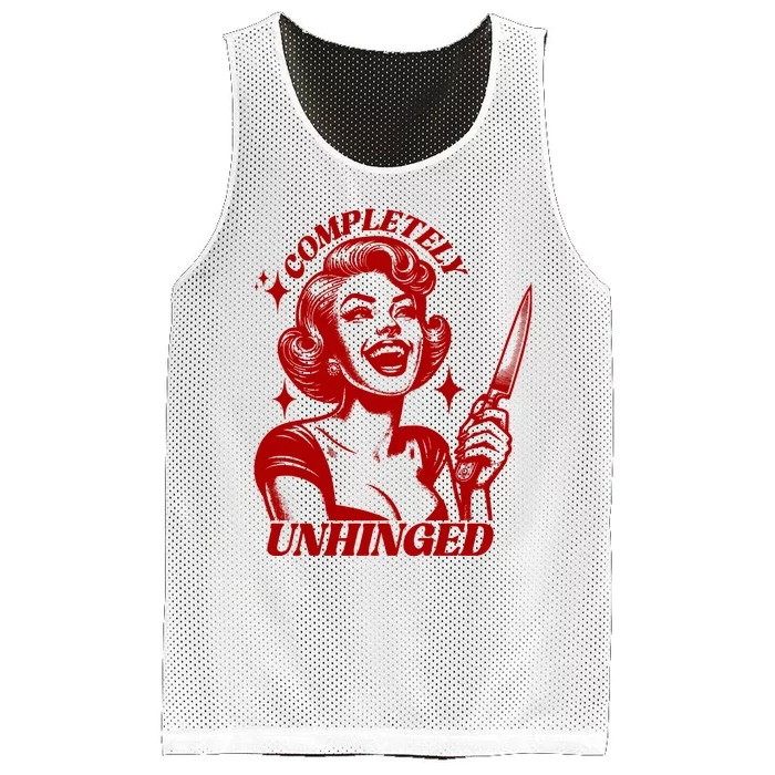 Funny Completely Unhinged Girl Mesh Reversible Basketball Jersey Tank