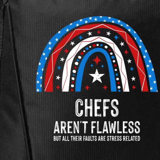 Funny Chef Usa Flag 4th Of July American Gift City Backpack