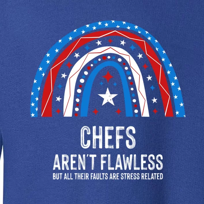 Funny Chef Usa Flag 4th Of July American Gift Toddler Sweatshirt