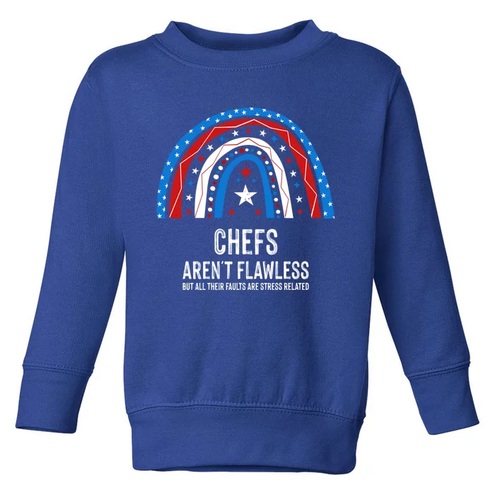 Funny Chef Usa Flag 4th Of July American Gift Toddler Sweatshirt