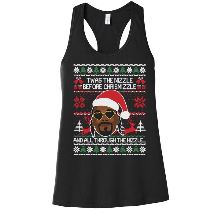 Funny Cute Ugly Christmas Sweater Xmas Women's Racerback Tank