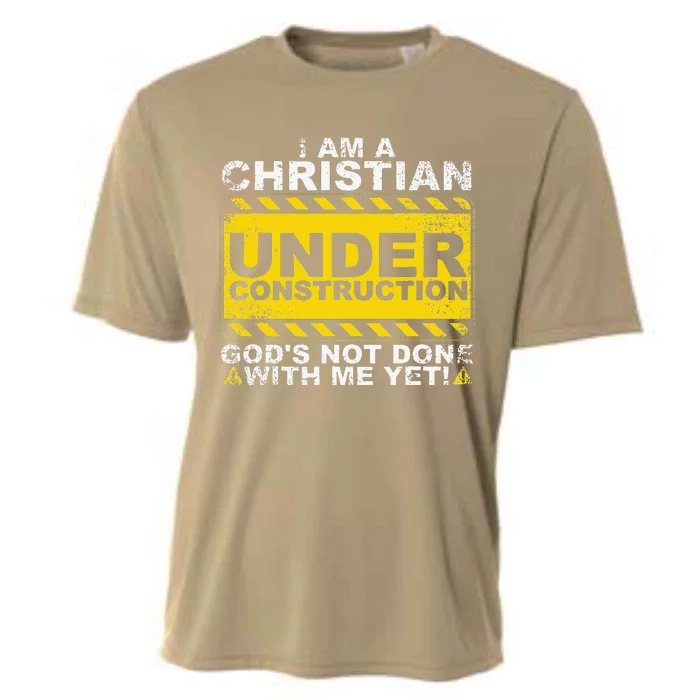 Funny Christian Under Construction Gift Catholic Women Cooling Performance Crew T-Shirt