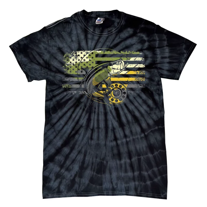 American Flag Fish Fisher Fisherman Funny Bass Fishing USA T-Shirt 