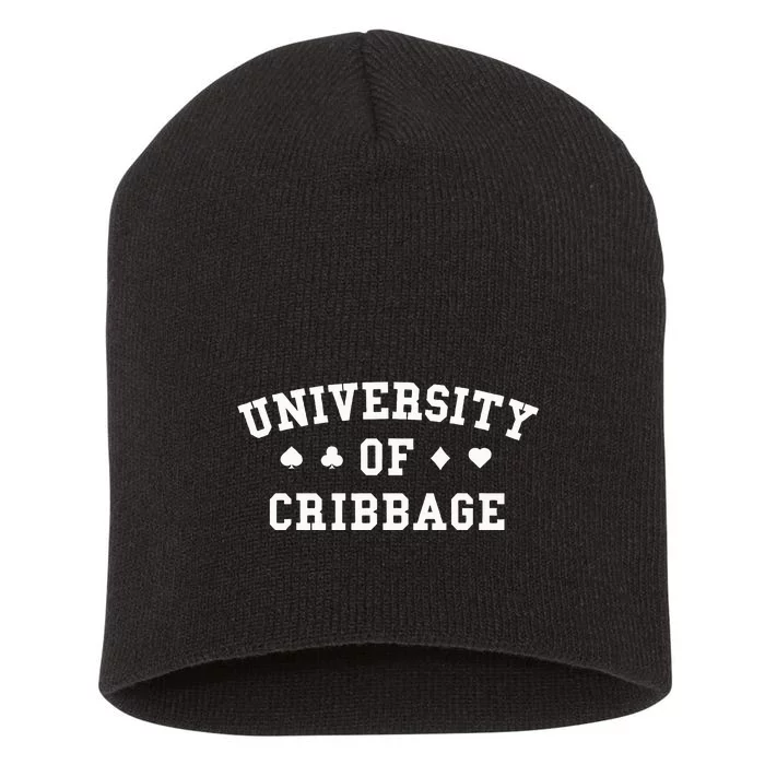 Funny Cribbage University Cribbage Gifts Player Short Acrylic Beanie