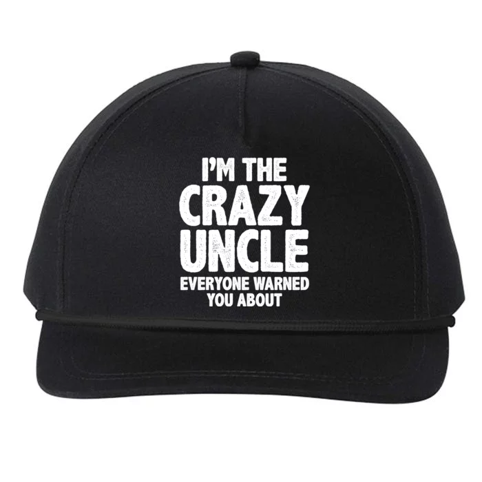 Funny Crazy Uncle Snapback Five-Panel Rope Hat