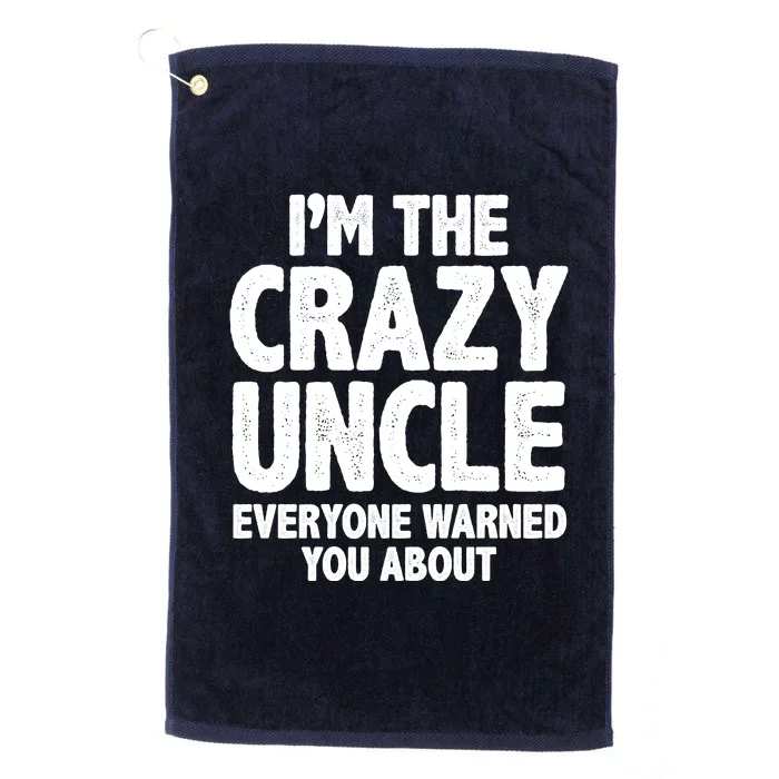 Funny Crazy Uncle Platinum Collection Golf Towel