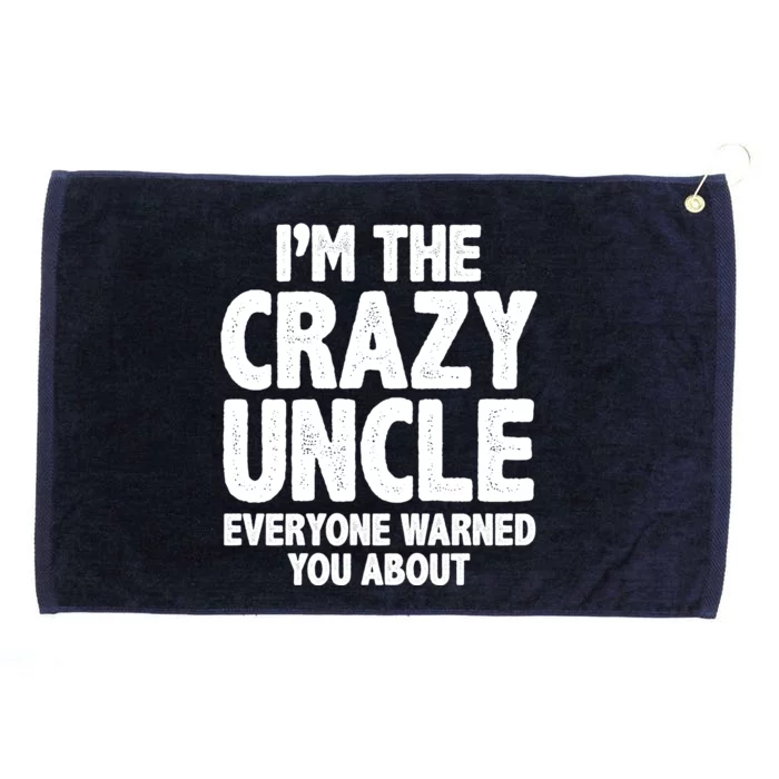 Funny Crazy Uncle Grommeted Golf Towel