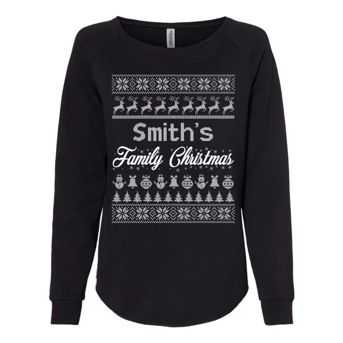 Custom Family Christmas Ugly Sweater Personalized Womens California Wash Sweatshirt