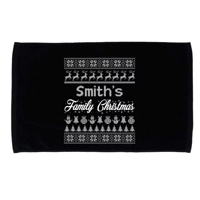 Custom Family Christmas Ugly Sweater Personalized Microfiber Hand Towel