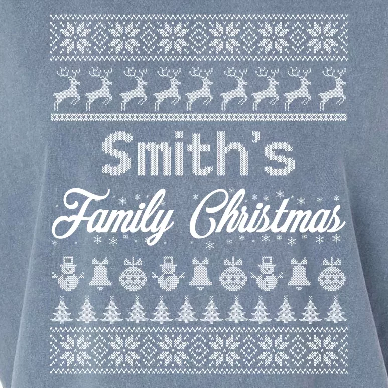 Custom Family Christmas Ugly Sweater Personalized Garment-Dyed Women's Muscle Tee