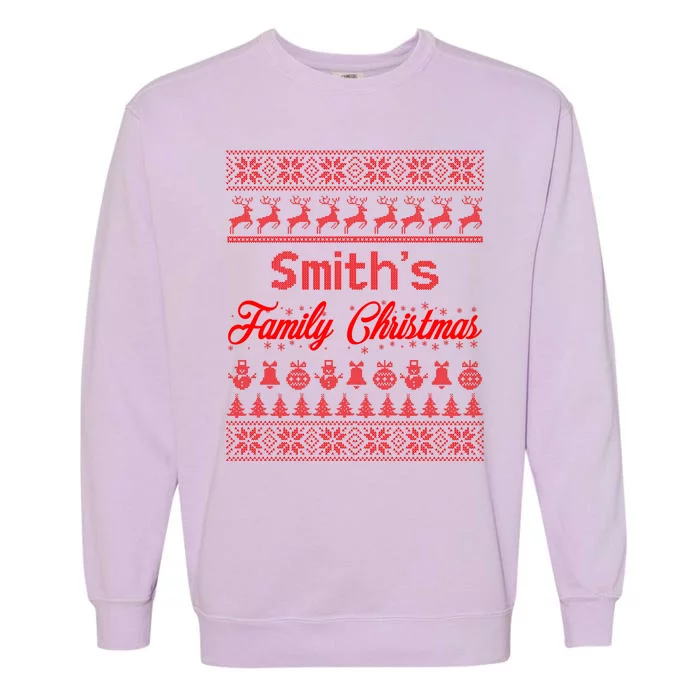 Custom Family Christmas Ugly Sweater Personalized Garment-Dyed Sweatshirt