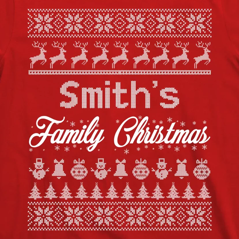 Custom Family Christmas Ugly Sweater Personalized T-Shirt