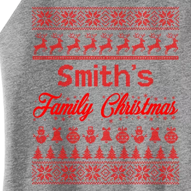 Custom Family Christmas Ugly Sweater Personalized Women’s Perfect Tri Rocker Tank