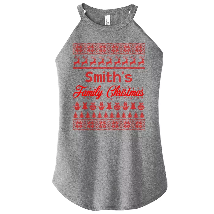 Custom Family Christmas Ugly Sweater Personalized Women’s Perfect Tri Rocker Tank