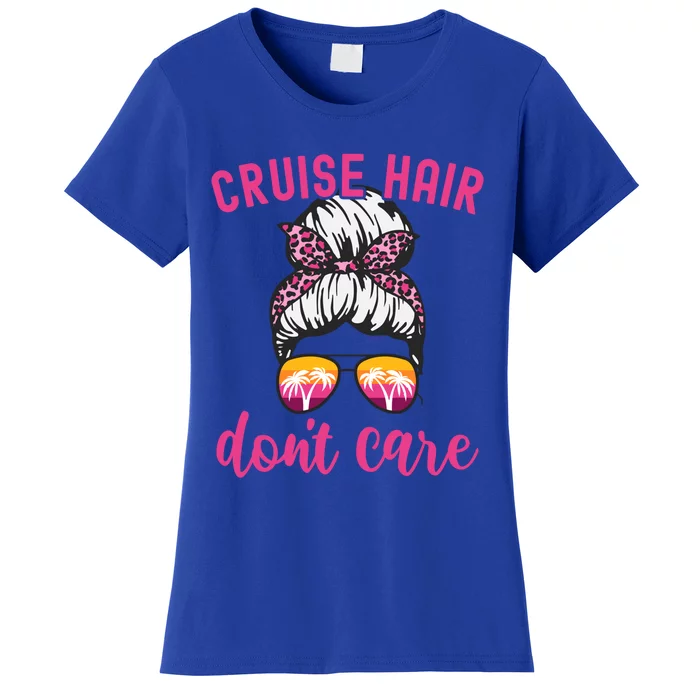 Funny Cruise Vacation S Trip Cruise Hair Dont Care Funny Gift Women's T-Shirt