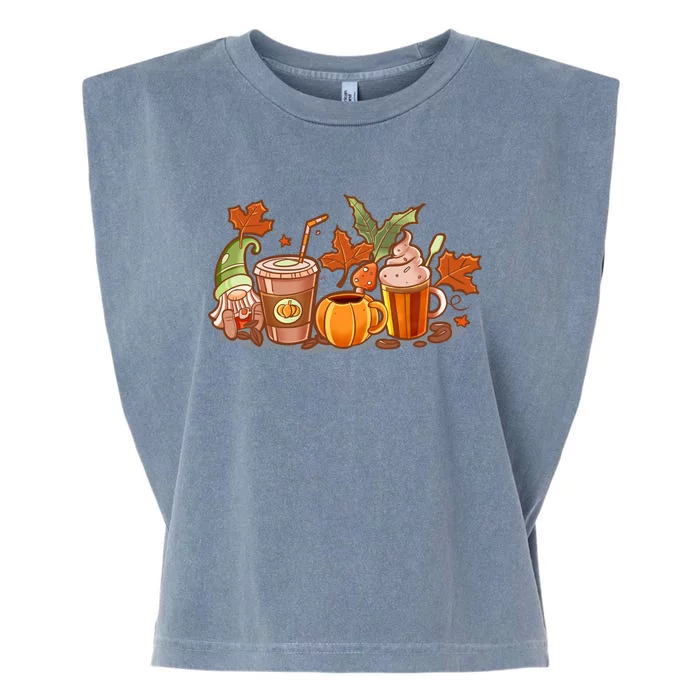 Fall Coffee Vintage Thanksgiving Pumpkin Spice Garment-Dyed Women's Muscle Tee