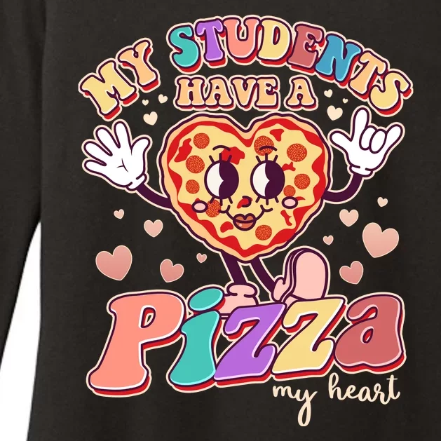 Funny Cute Valentines Day My Students Have A Pizza My Heart Womens CVC Long Sleeve Shirt