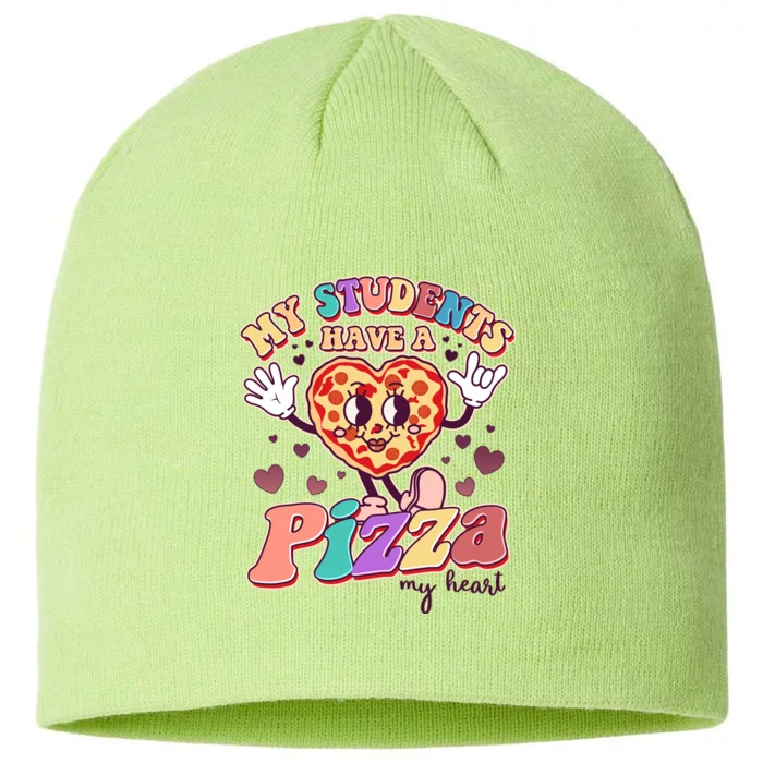 Funny Cute Valentines Day My Students Have A Pizza My Heart 8 1/2in Sustainable Knit Beanie