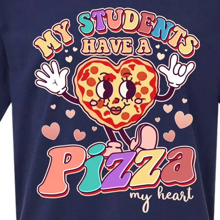 Funny Cute Valentines Day My Students Have A Pizza My Heart Sueded Cloud Jersey T-Shirt