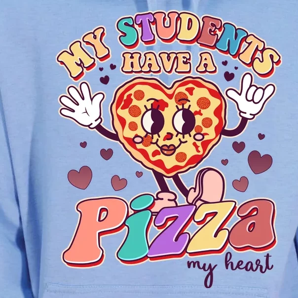 Funny Cute Valentines Day My Students Have A Pizza My Heart Unisex Surf Hoodie