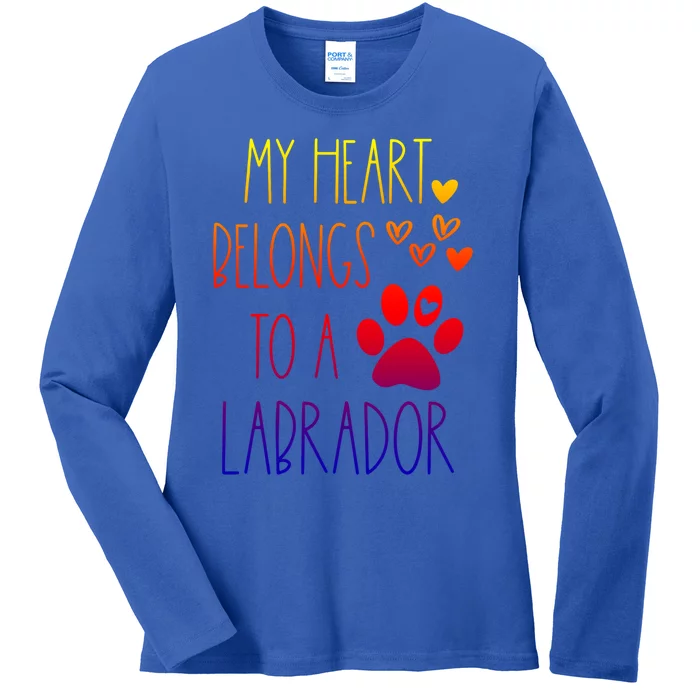 Funny Cute Valentines Day Gift For Labrador Dog Lover Gift Ladies Long Sleeve Shirt